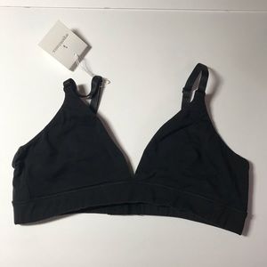 NWT Organic Basics triangle bra black L